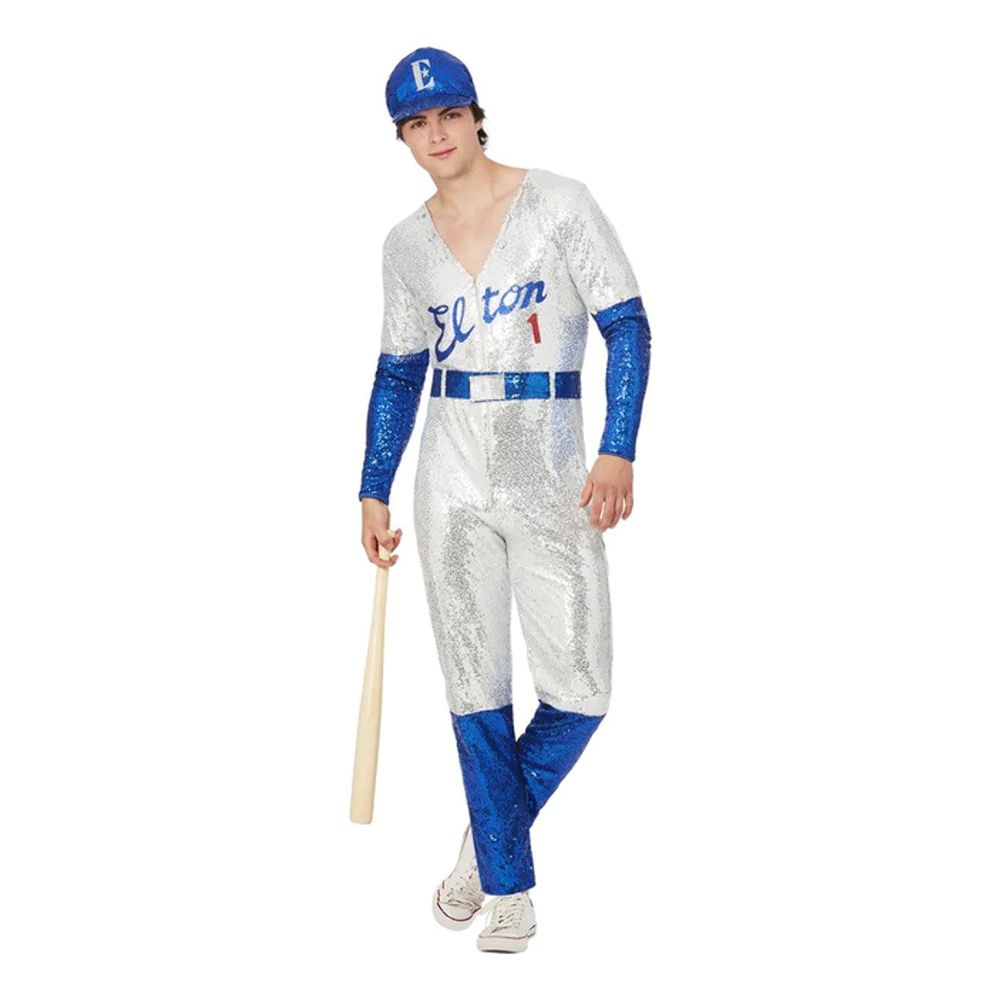 Elton John Basebollspelare Deluxe Maskeraddräkt