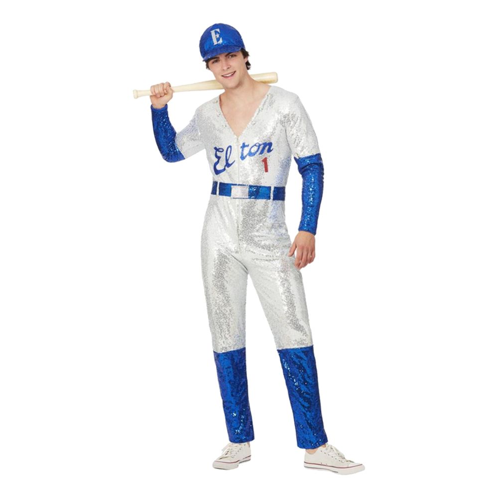 Elton John Basebollspelare Deluxe Maskeraddräkt