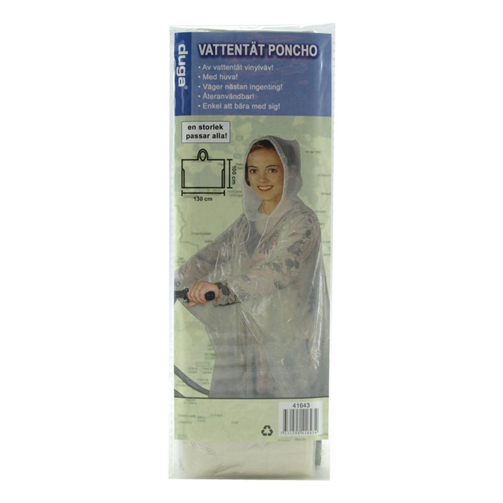 Engangsponcho Transparent