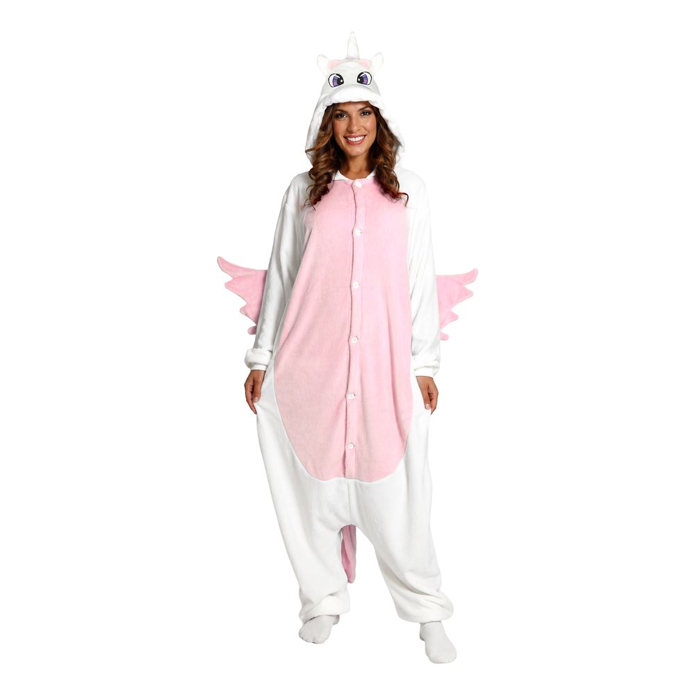 Enhjørning Kigurumi Rosa Kostyme