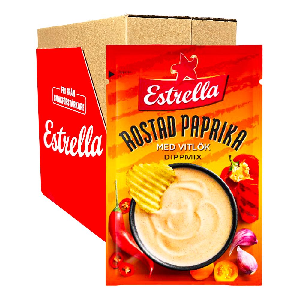 Estrella Dipmix Ristet Paprika & Hvitløk Storpakning