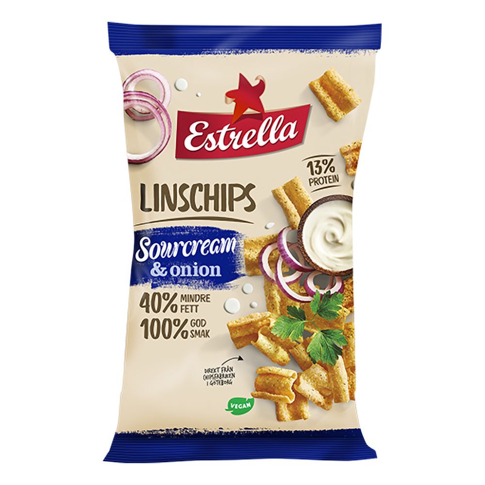 Estrella Linssisipsit Sourcream & Onion