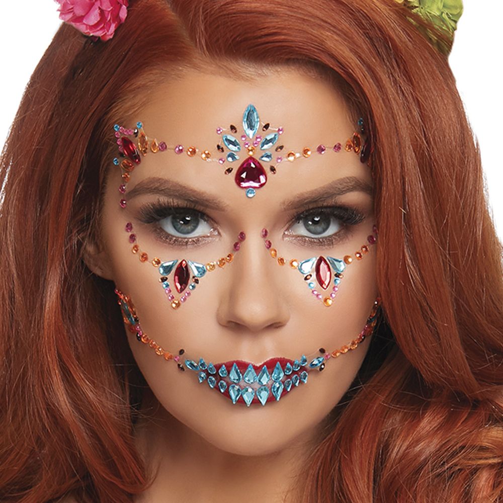 Face Jewels Day of the Dead Deluxe