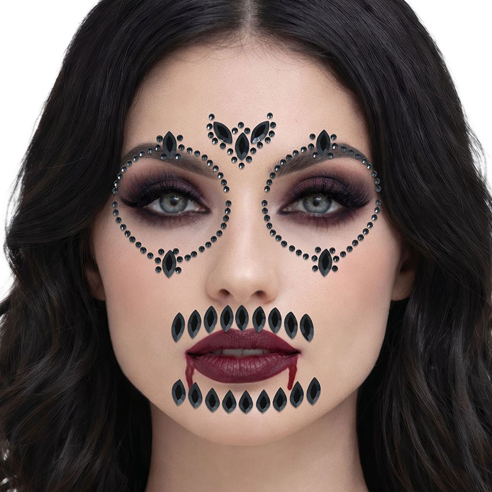 Face Jewels Hodeskalle Svart