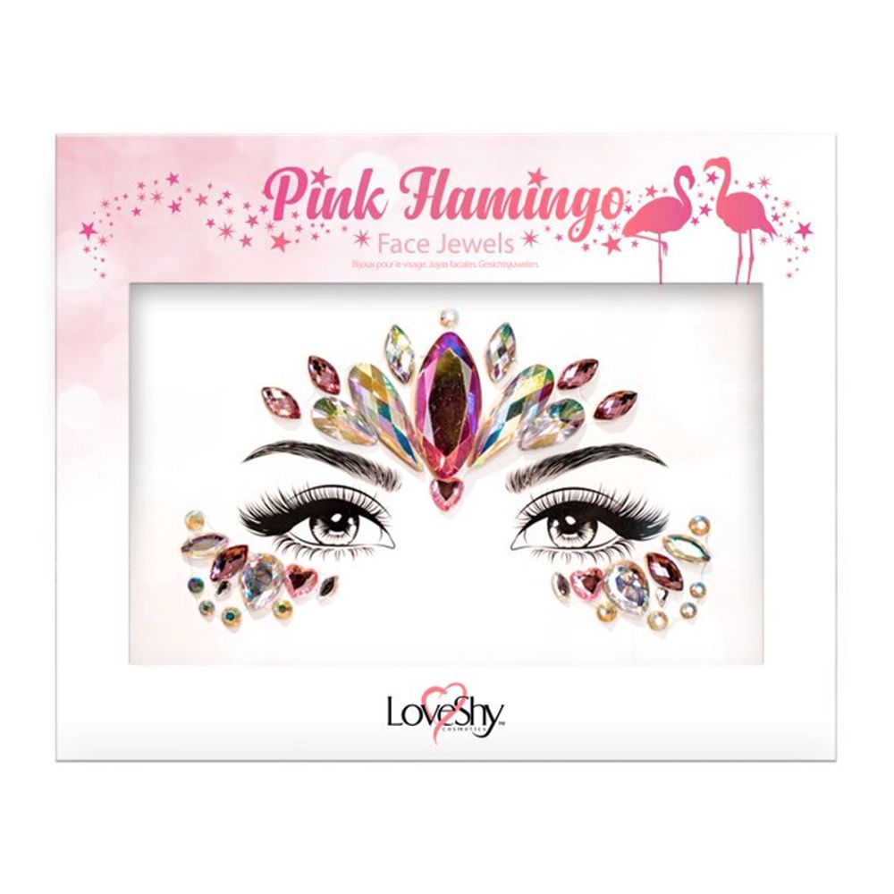 Face Jewels Pink Flamingo