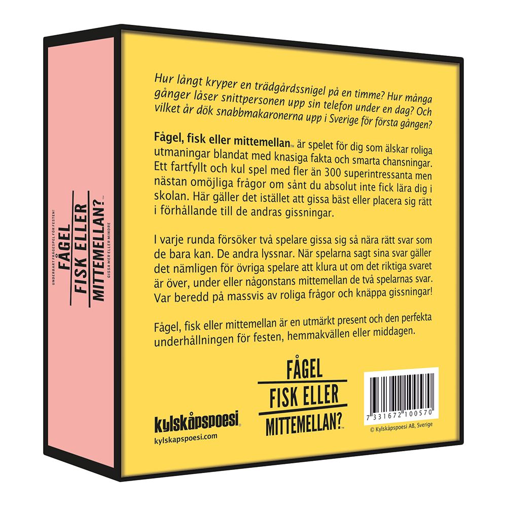 Fågel, Fisk eller Mittemellan Frågespel