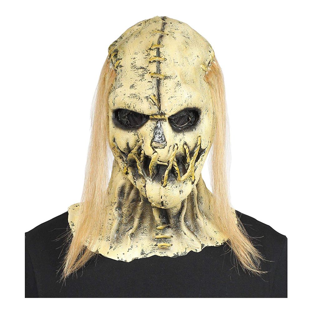 Fugleskremsel Hodeskalle Maske med Hår