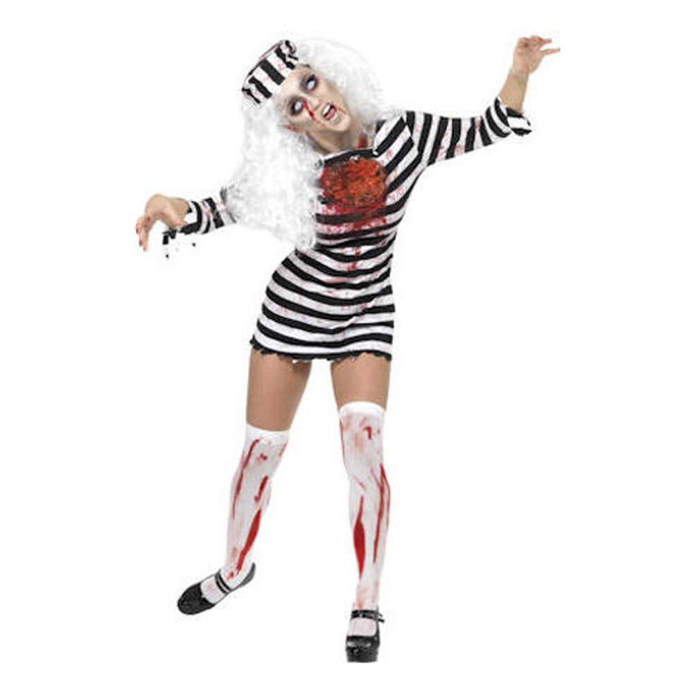 Fångdräkt Kvinnlig Zombie Maskeraddräkt