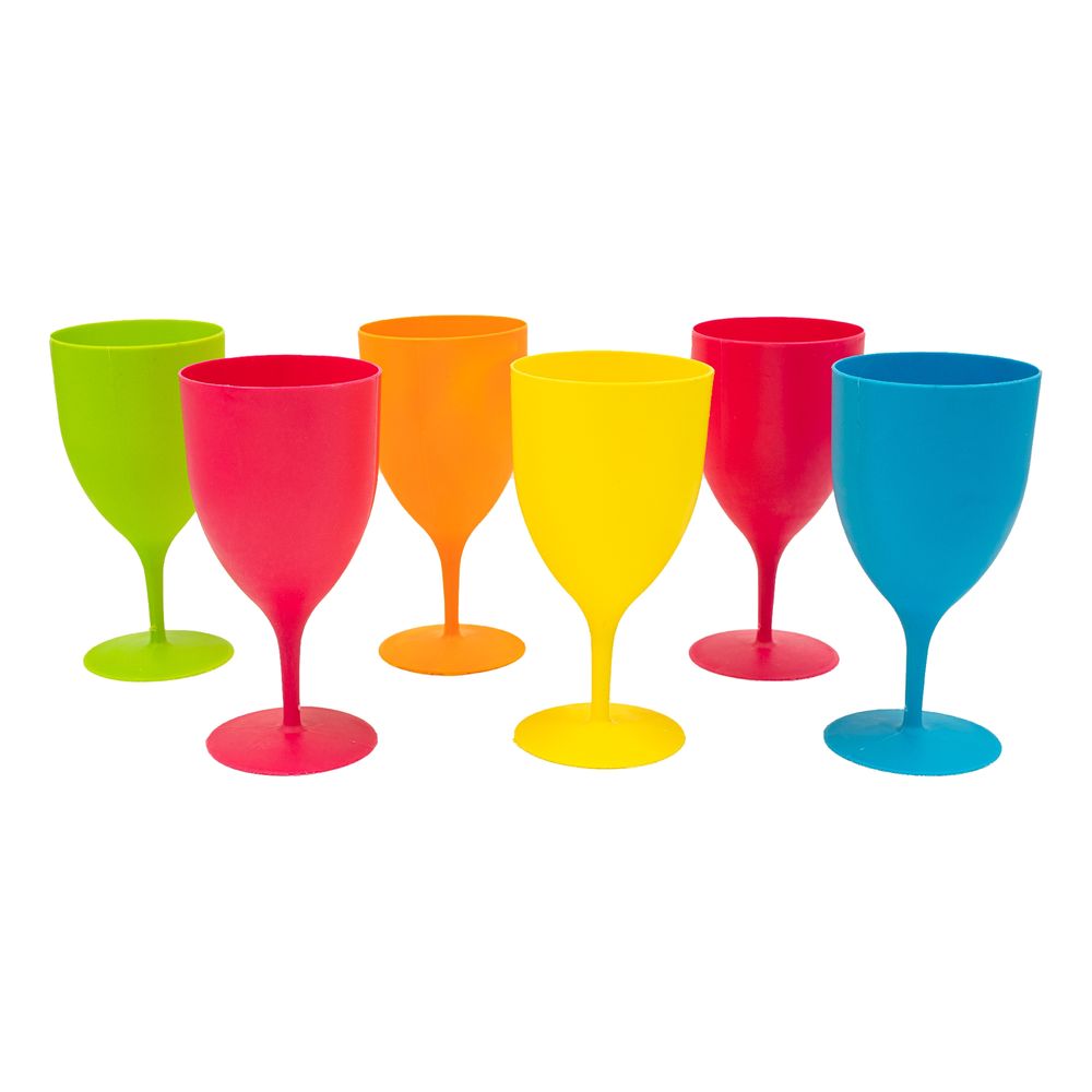 Fargede Vinglass av Plast