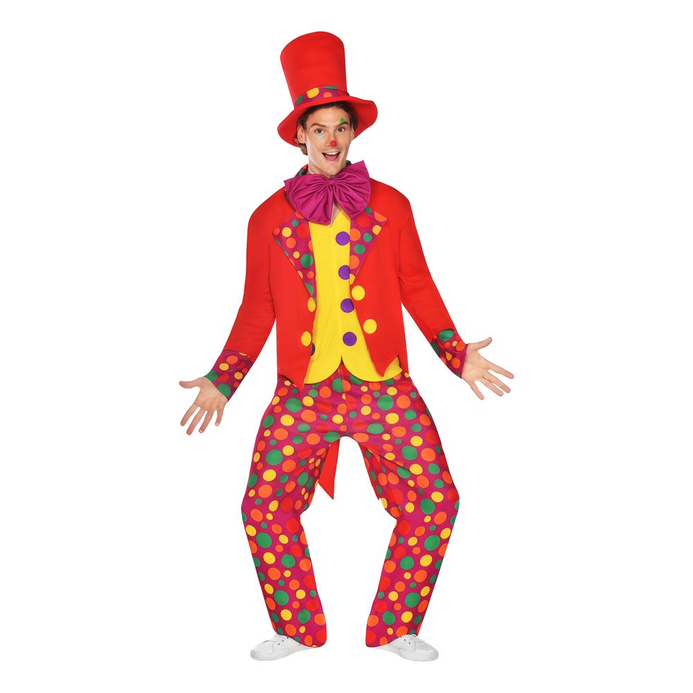 Färgglad Clown Maskeraddräkt
