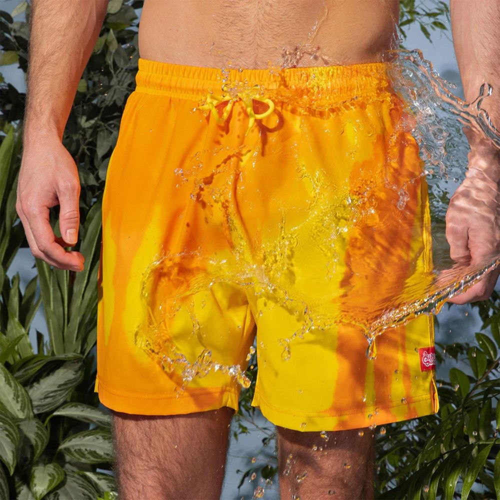 Färgskiftande Badshorts Orange/Gul