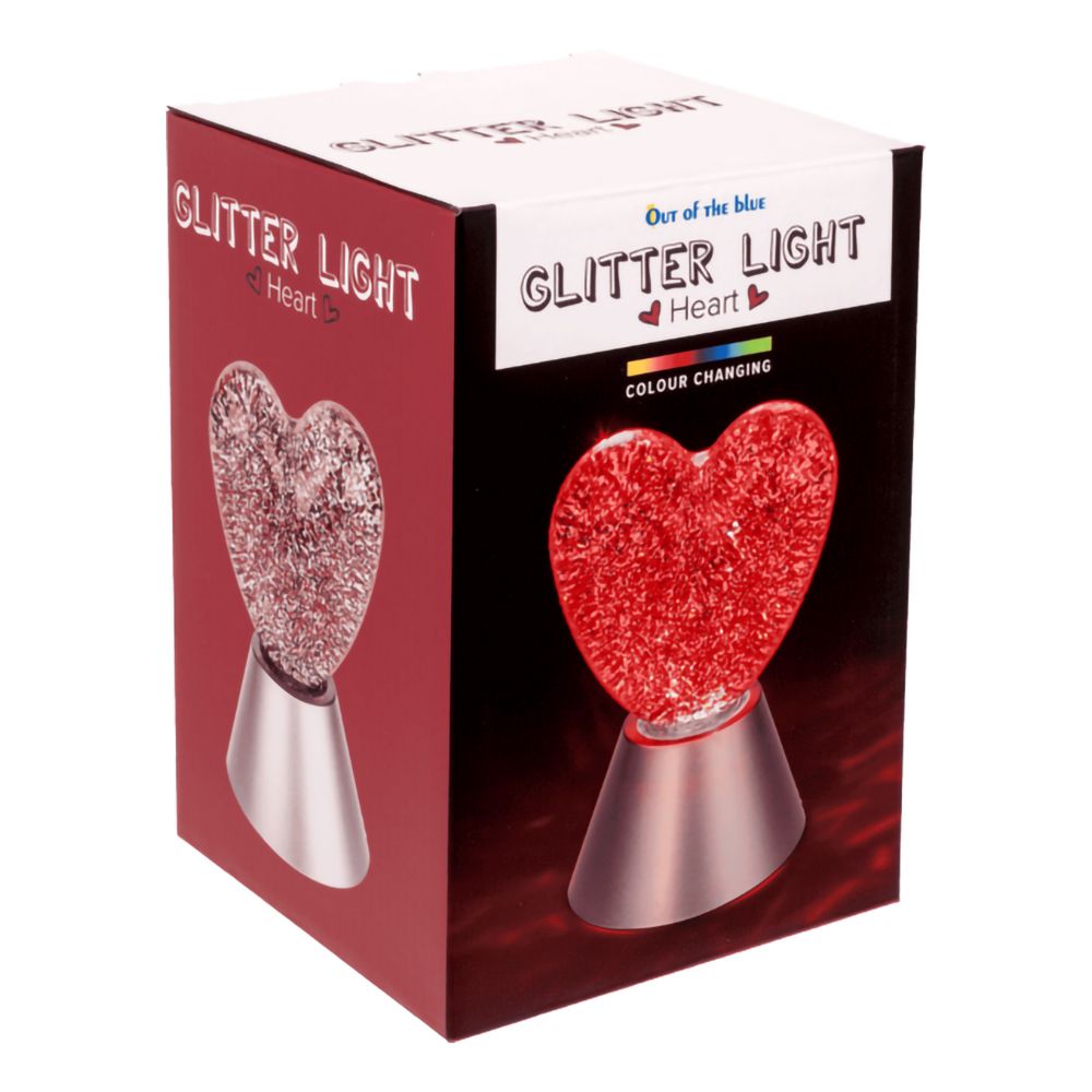 Farveskiftende Lampe Hjerte Glitrende