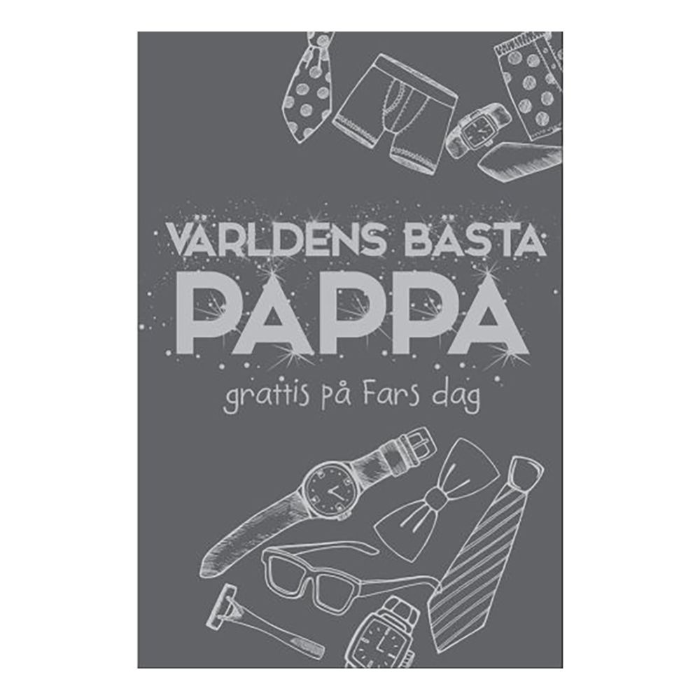 Isänpäiväkortti Kaksiosainen Världens Bästa Pappa