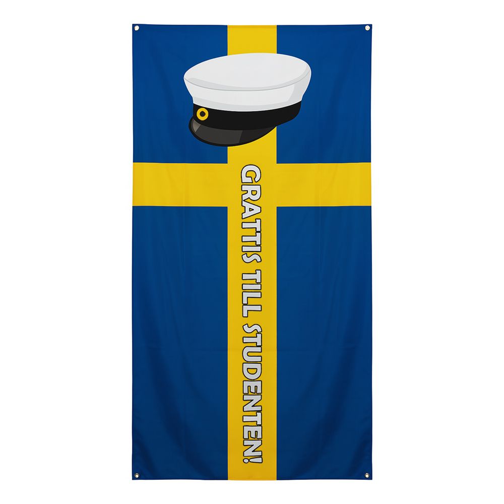 Fasadeflagg Gratulerer med studenten!