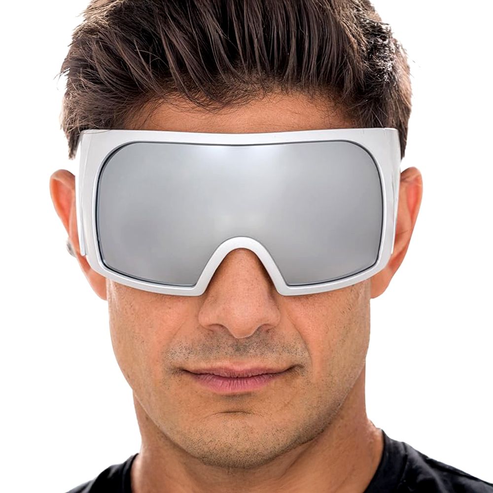 Festivalglasögon Cyber Silver med Spegelvisir