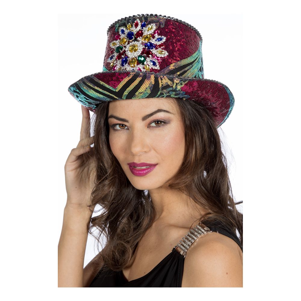 Festivaalihattu Hot Pink Timanteilla