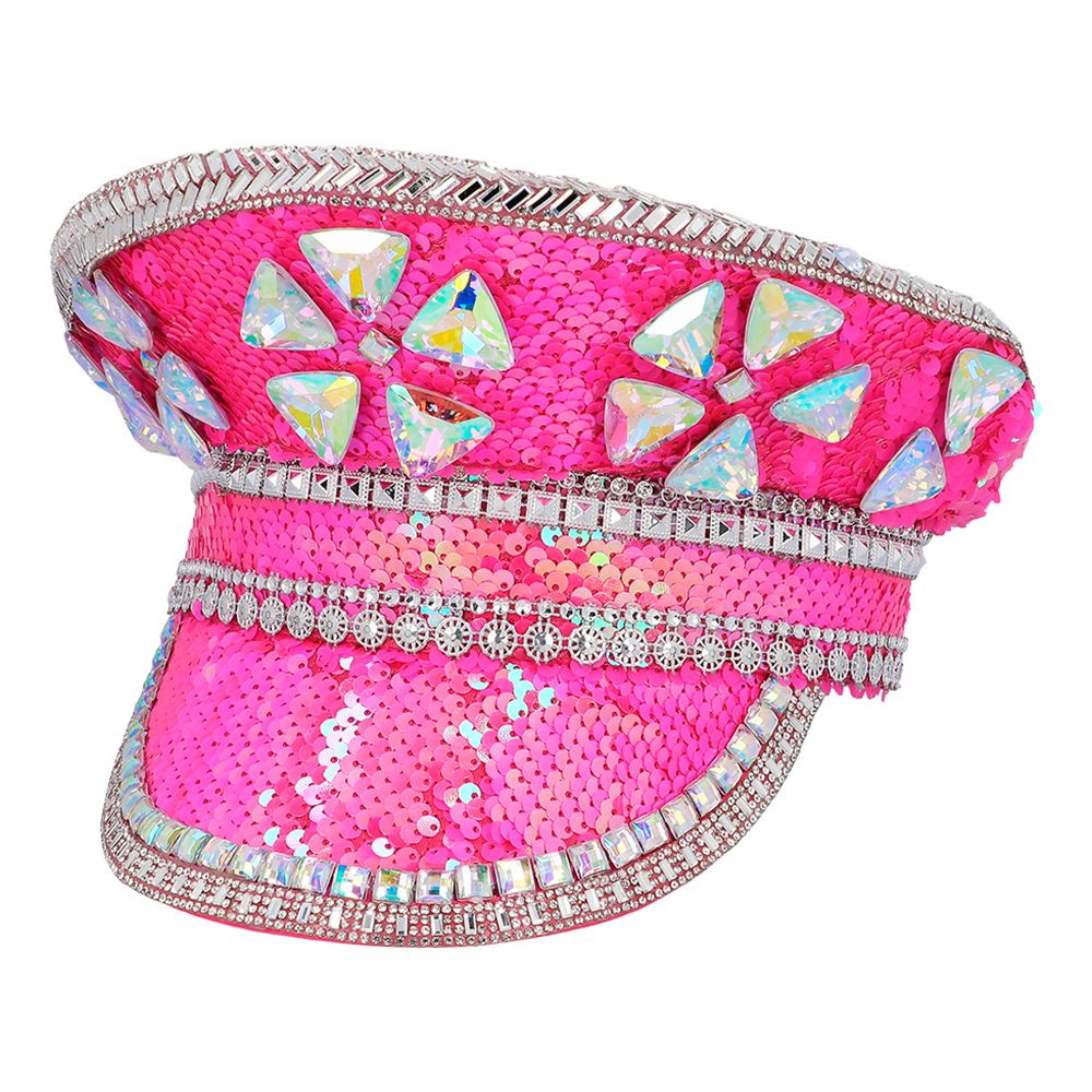 Paljettkeps Rosa