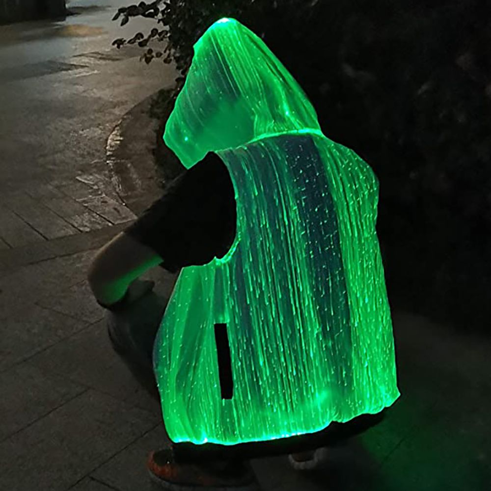 Fiberoptisk LED-Hoodie