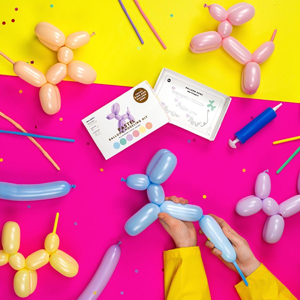 Figurballoner Pastel Mix Sæt