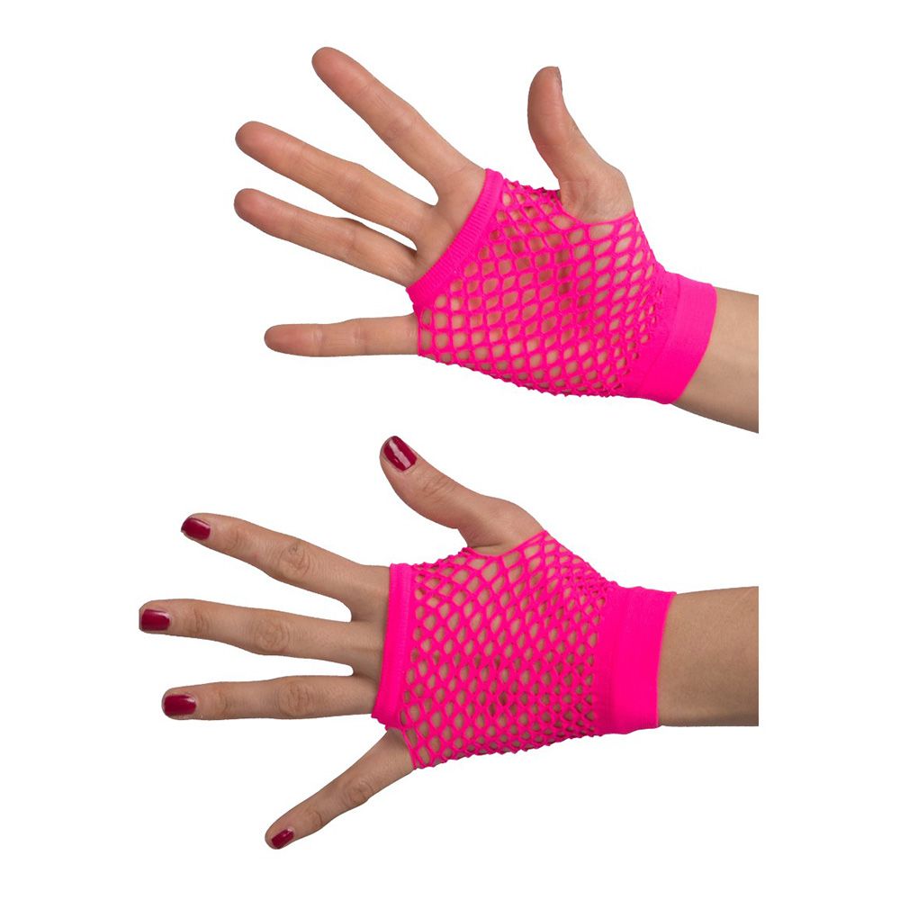 Fingerløse Netthansker Rosa