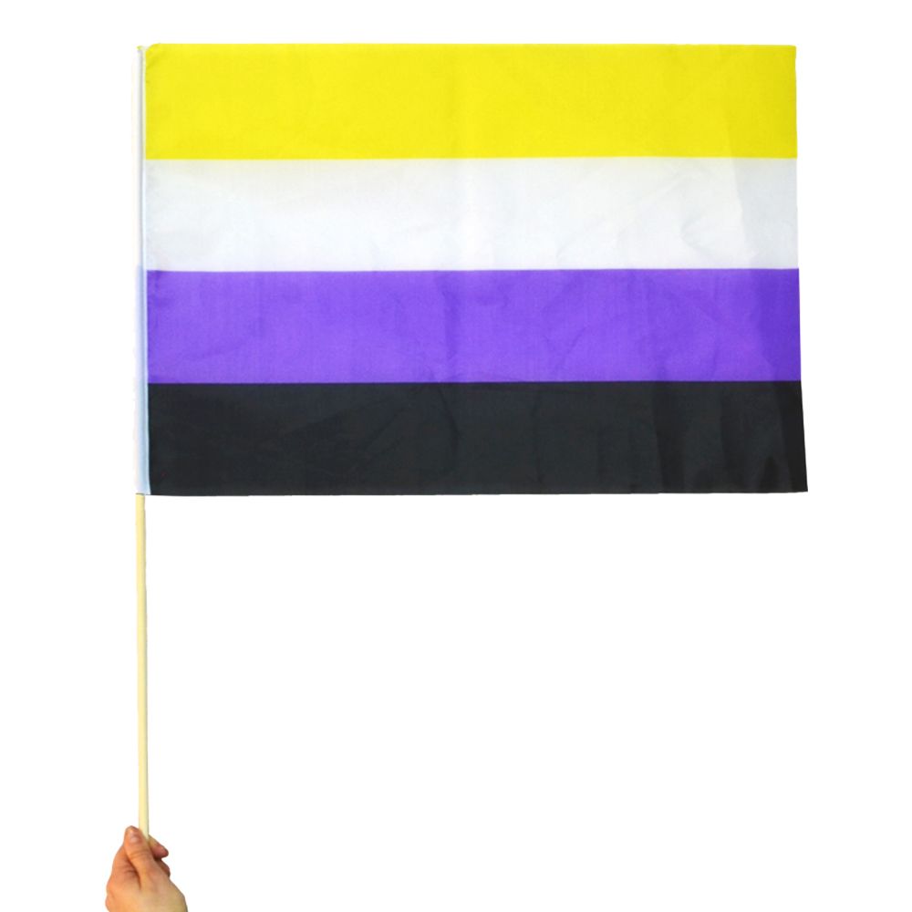 Flag på Pind Non-Binær
