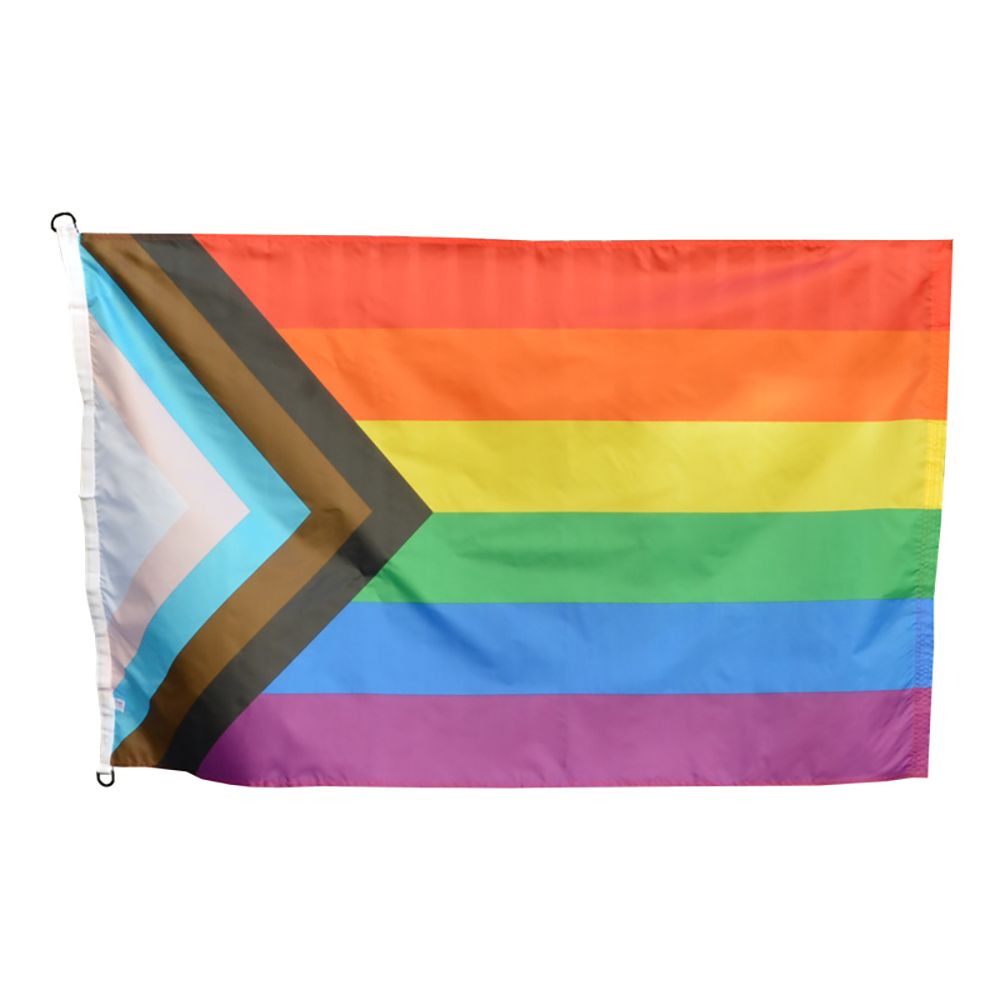 Flagg Progress Pride med D-hempe