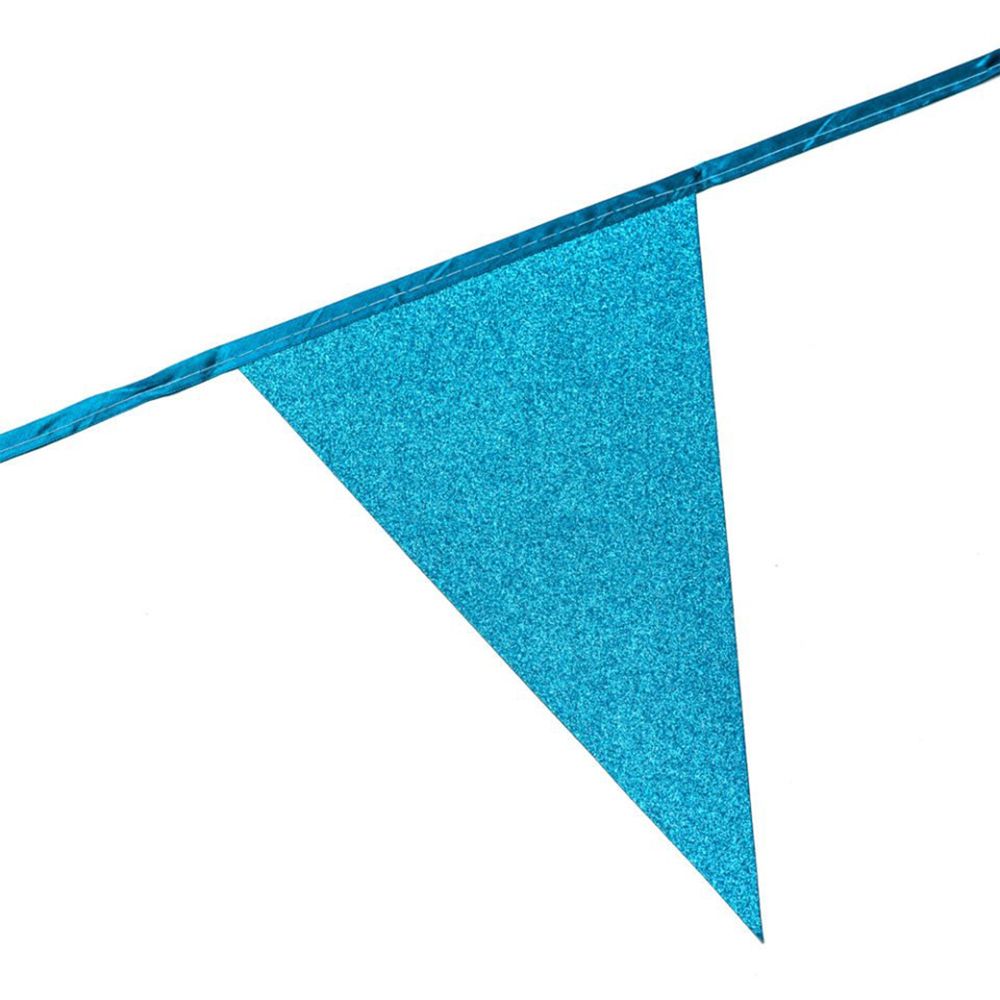 Vimpelgirlander Babyblå Glitter