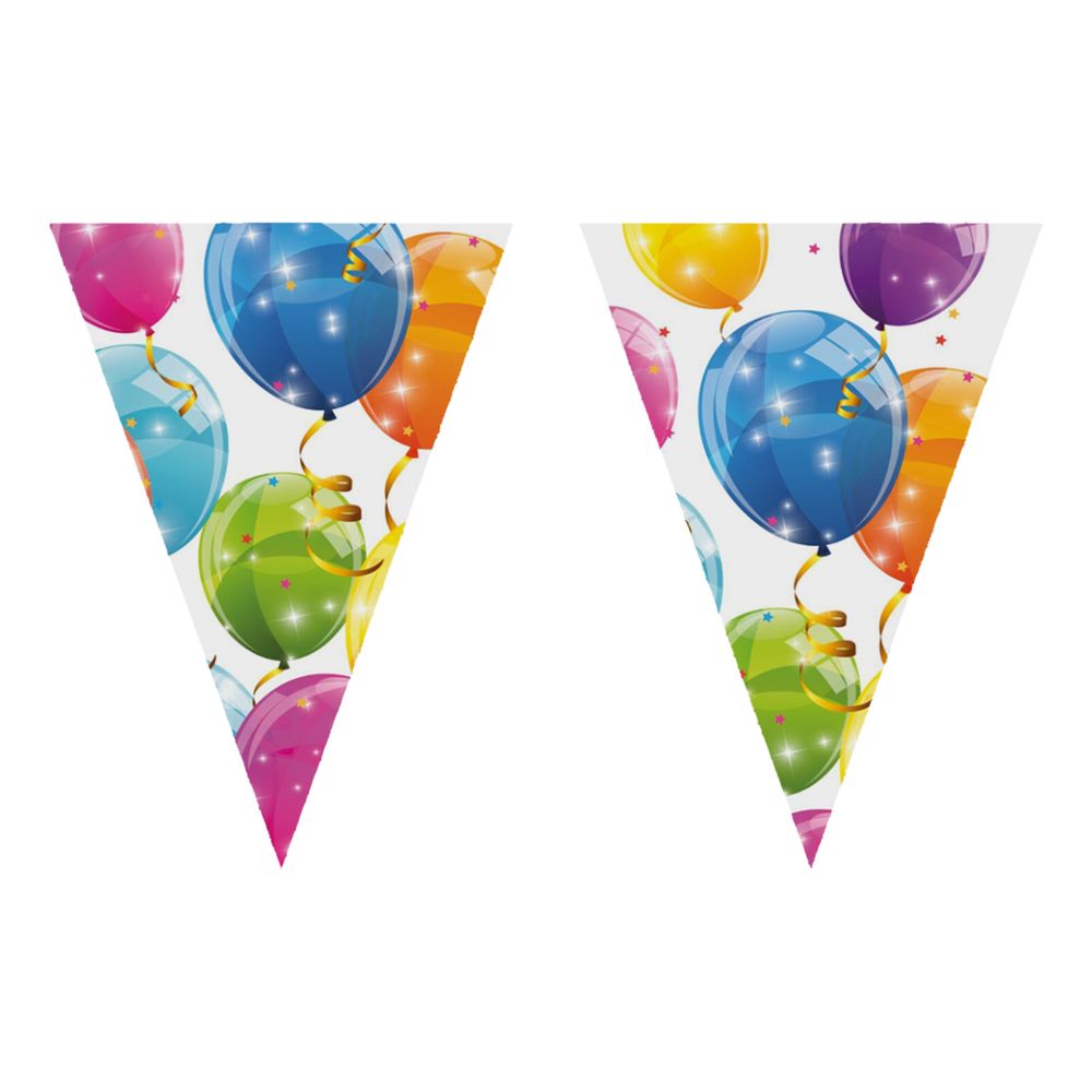 Flaggirlang Ballonger Flerfärgad