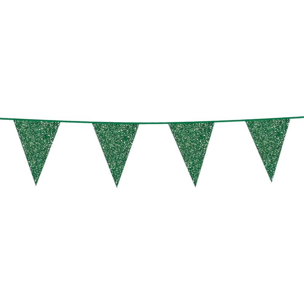 Vimpelguirlande Glitter Grøn