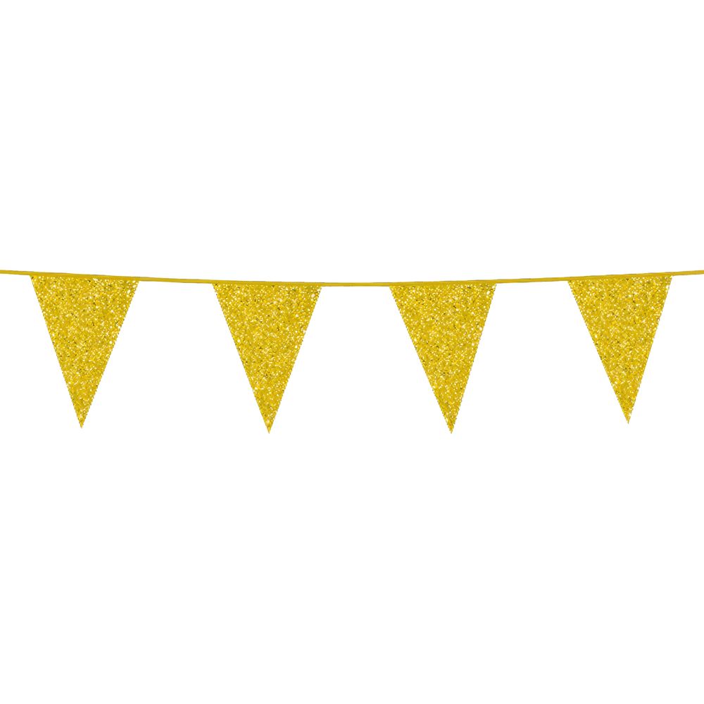 Vimpelgirlang Glitter Guld