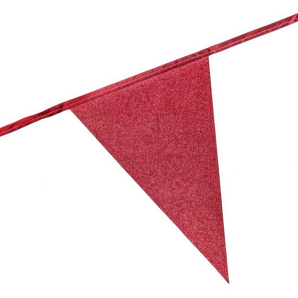 Vimpelgirlander Glitter Rød