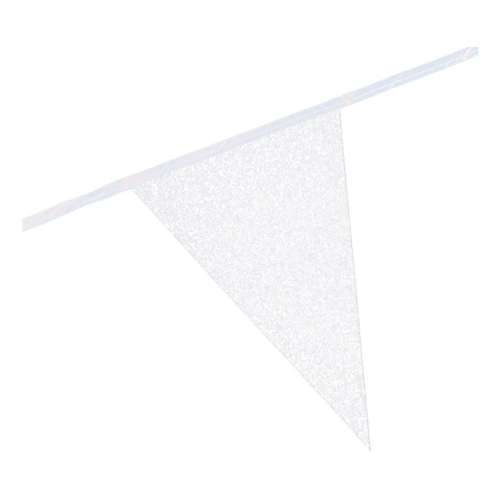Vimpelgirlang Vit Glitter