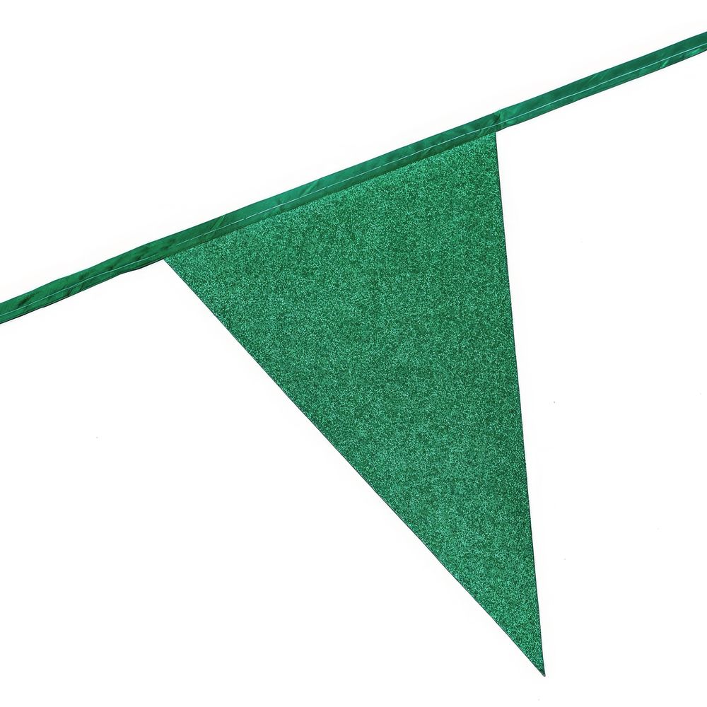 Vimpelgirlang Grön Glitter