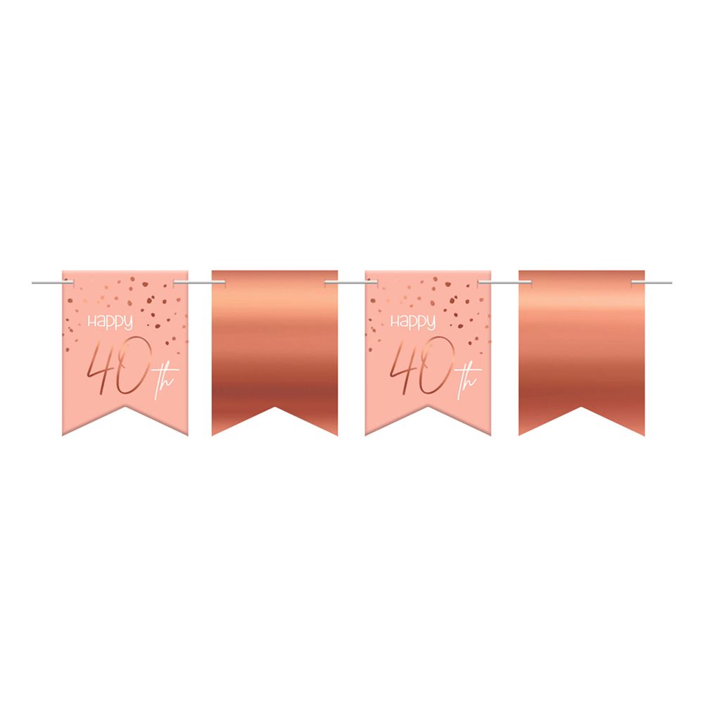 Lippuviirinauha Happy 40th Lush Blush