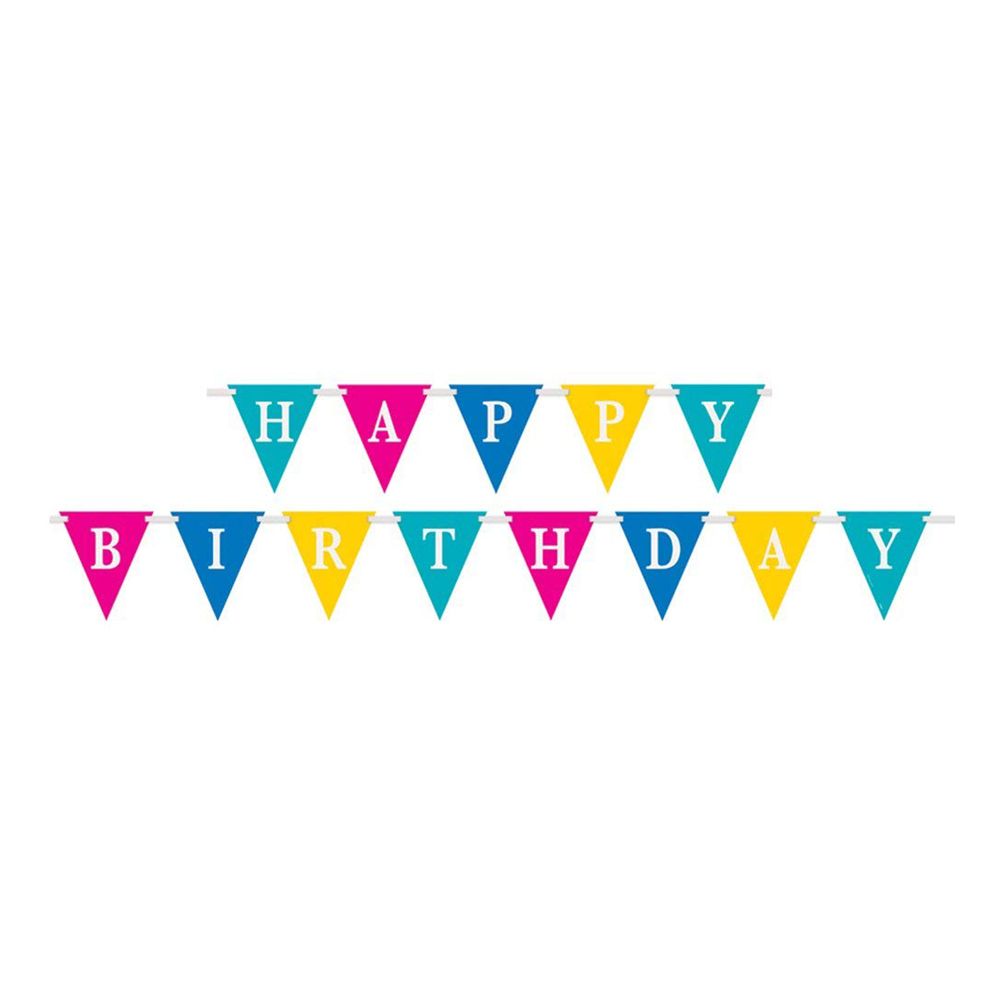 Viirinauha Happy Birthday Monivärinen