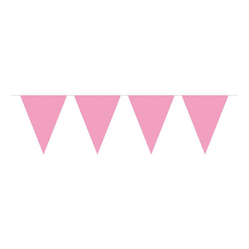 Vimpelguirlande Lyserød Stor