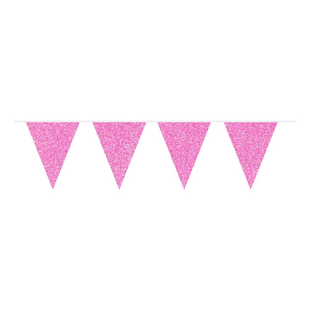 Vimpelguirlande Magenta Glitter