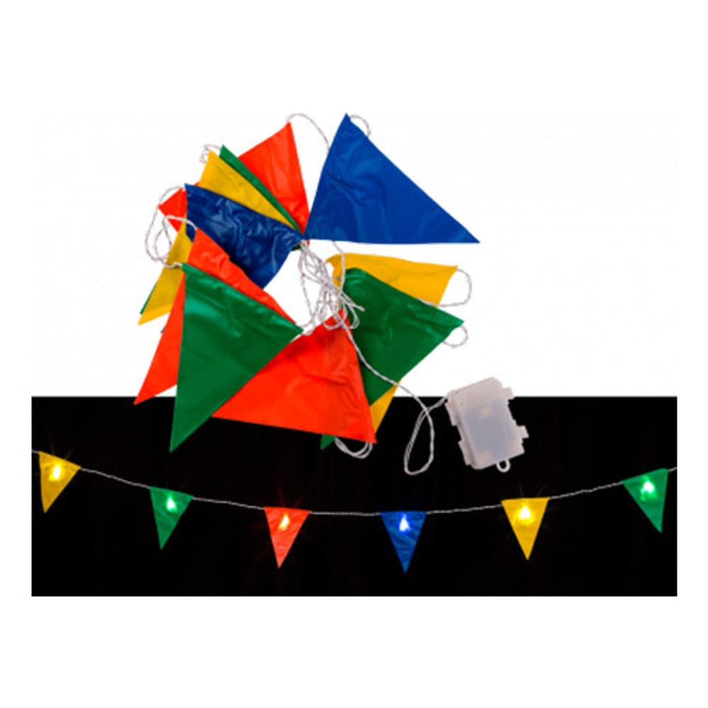 Flaggirlander med LED-belysning