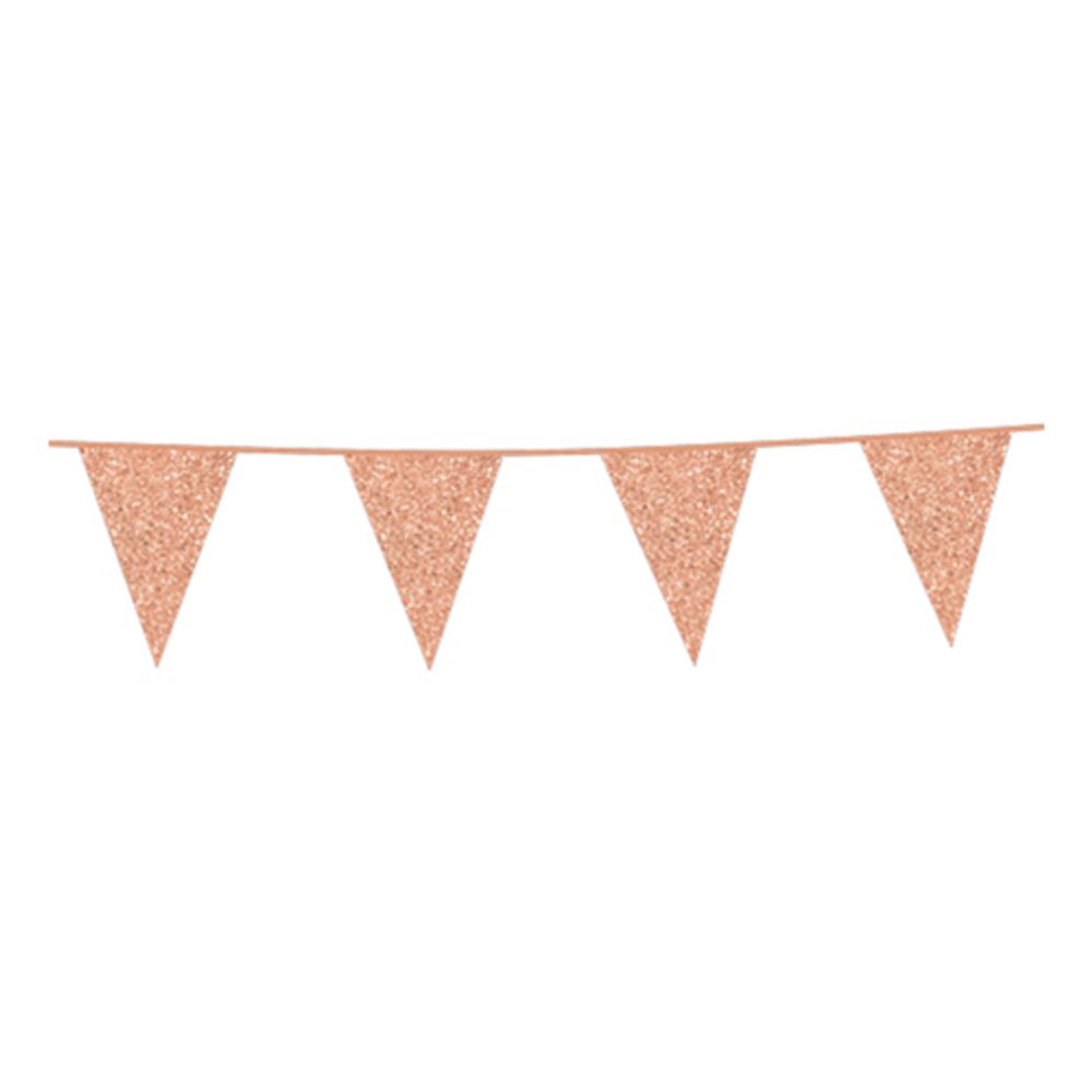 Vimpelguirlande Roséguld Glitter