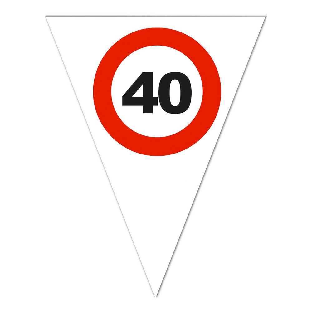 Vimpelguirlande Trafikskilt 40