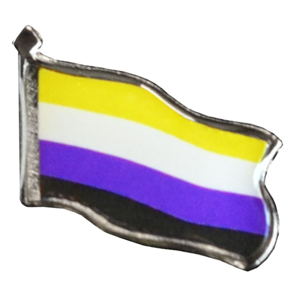 Flaggpin Pride Ickebinär