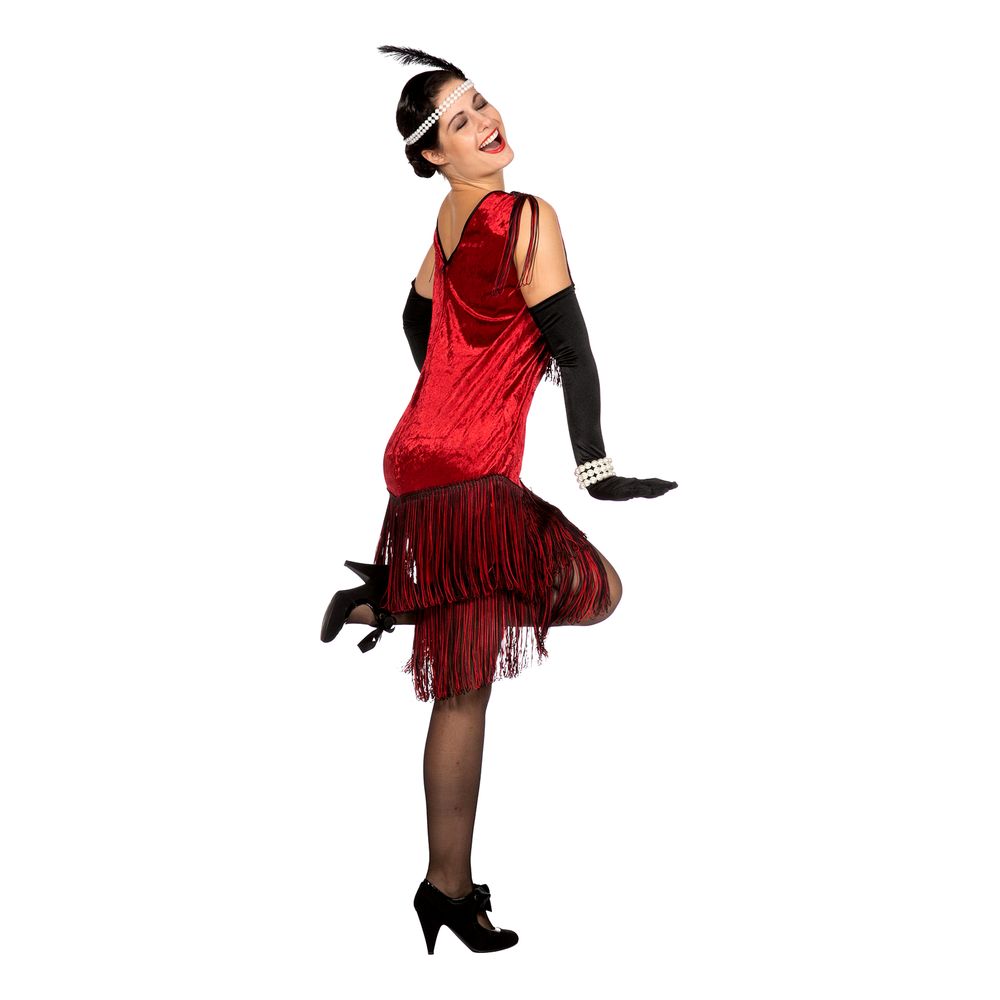 Flapper Klänning Charleston Ruby Maskeraddräkt
