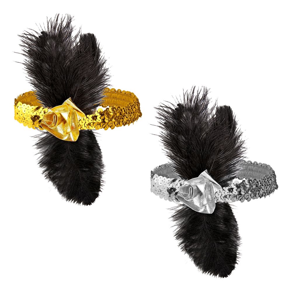 Flapper Pannband med Paljetter