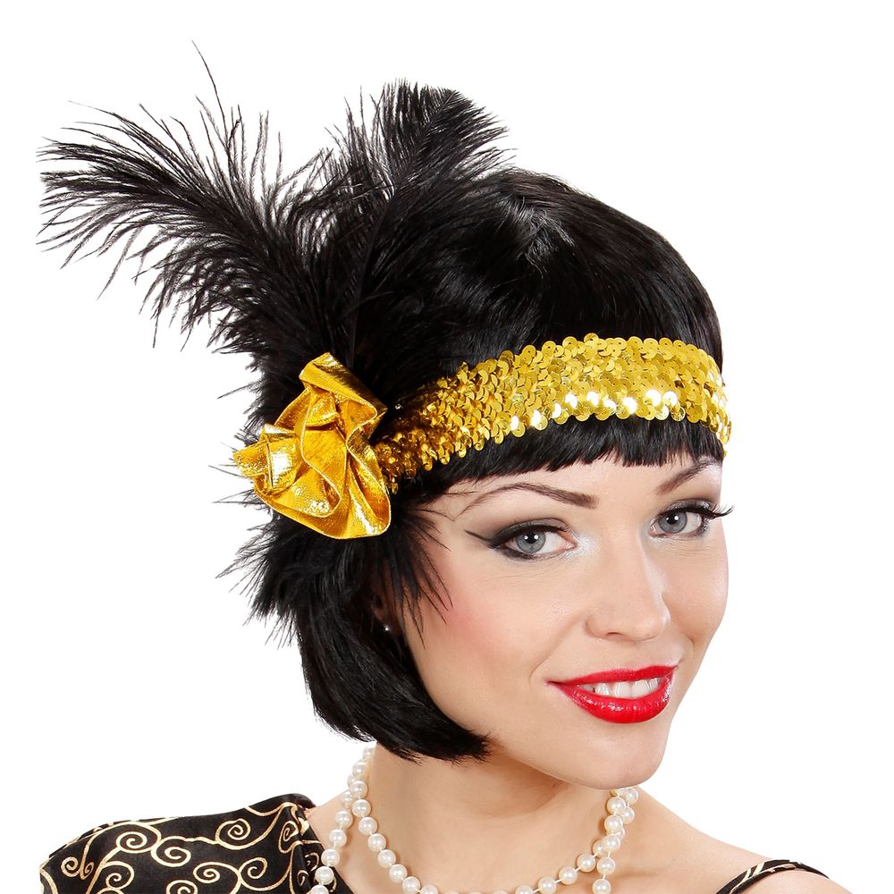 Flapper Pannband med Paljetter