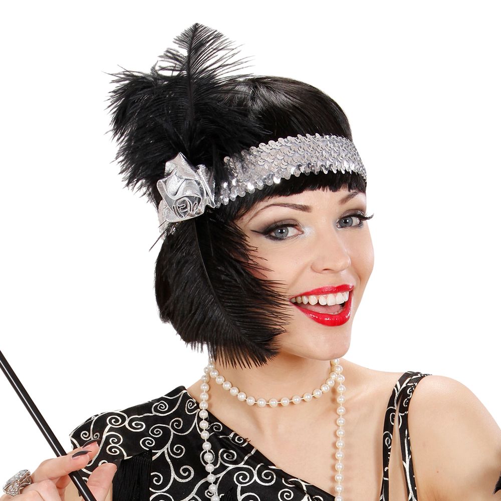 Flapper Pannband med Paljetter