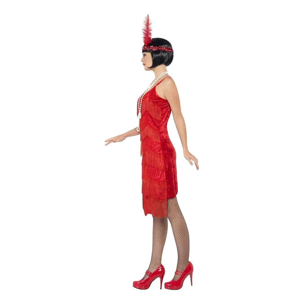Flapper Rød Kostyme