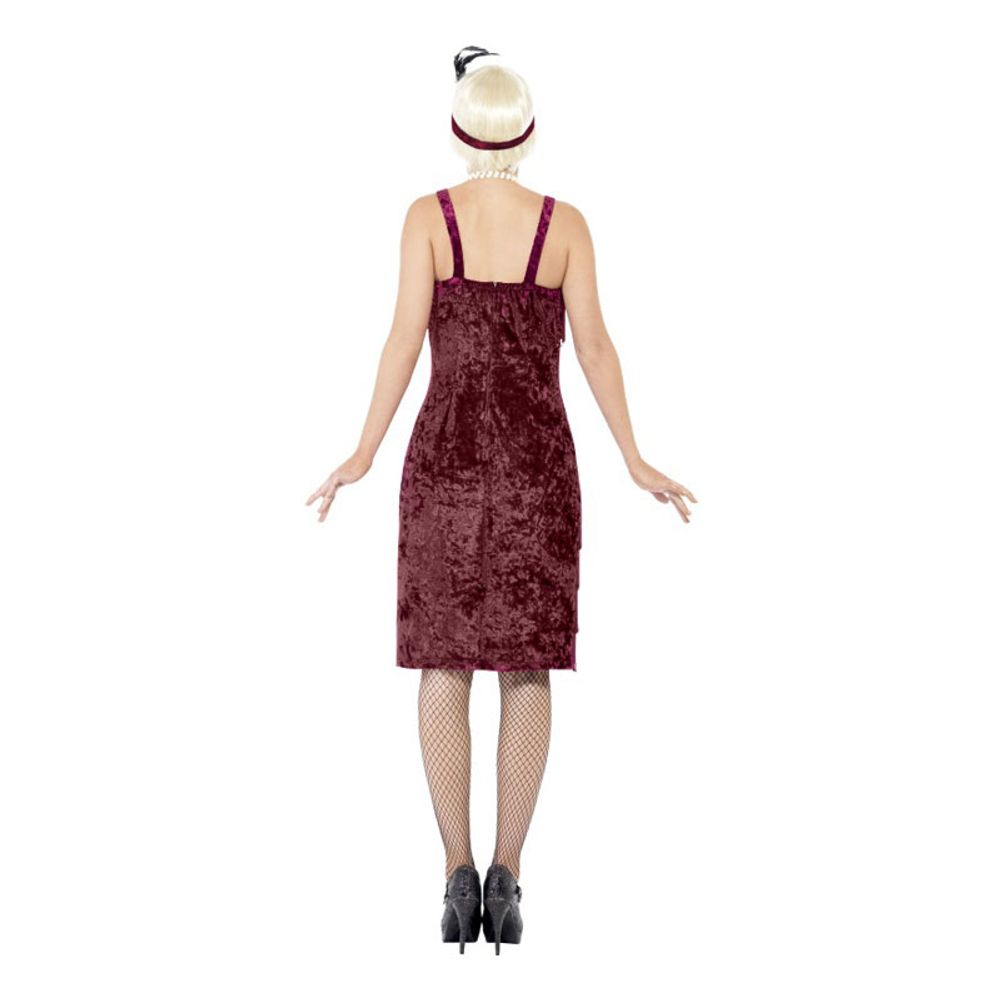 Flapper Burgundy Kostyme