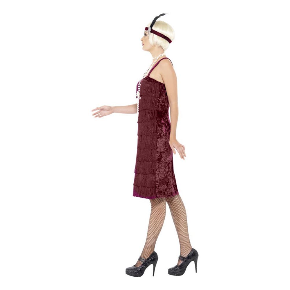 Flapper Burgundy Kostyme