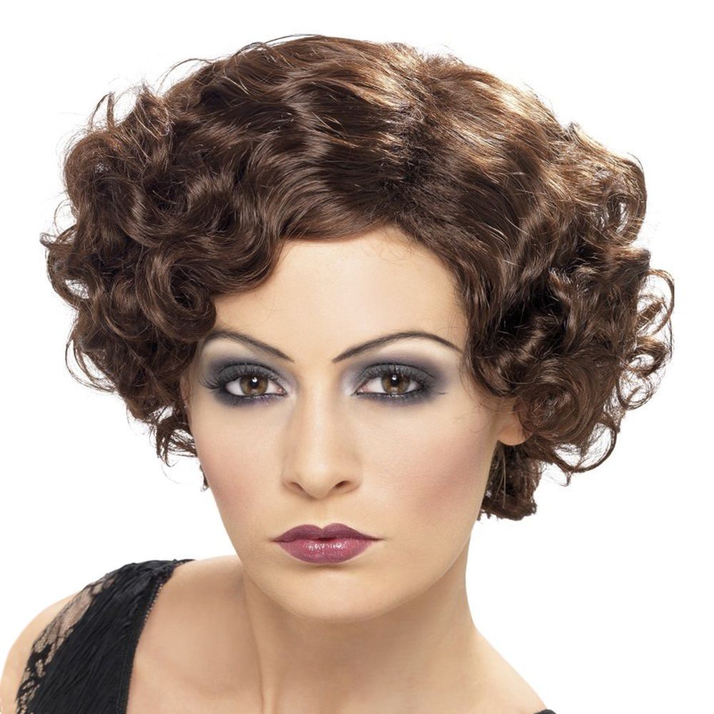 Flirty Flapper Brun Peruk