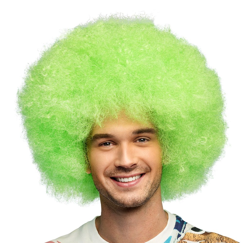 Fluffy Neongrøn Paryk